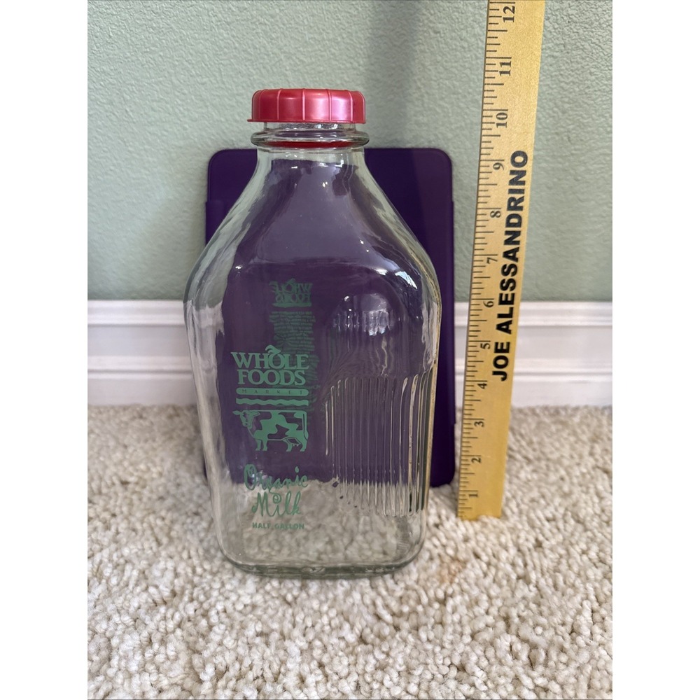 Green Cow 64 oz Half Gallon Milk Bottle Whole Foods Dairy Bottle